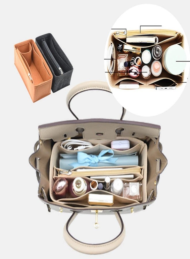 Lckaey Bag and Organizer for birkin insert 25 organizer Felt insert1099grey-S - Image 5